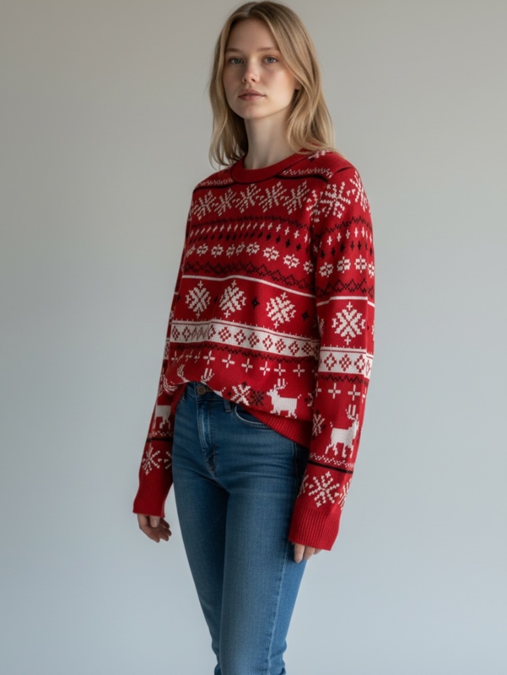 EUC Zeagoo Women's Long Sleeve, Crew Neck Ugly Christmas Sweater Medium